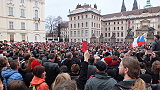 17. listopad, protest proti prezidentu Zemanovi, Praha, Hrad